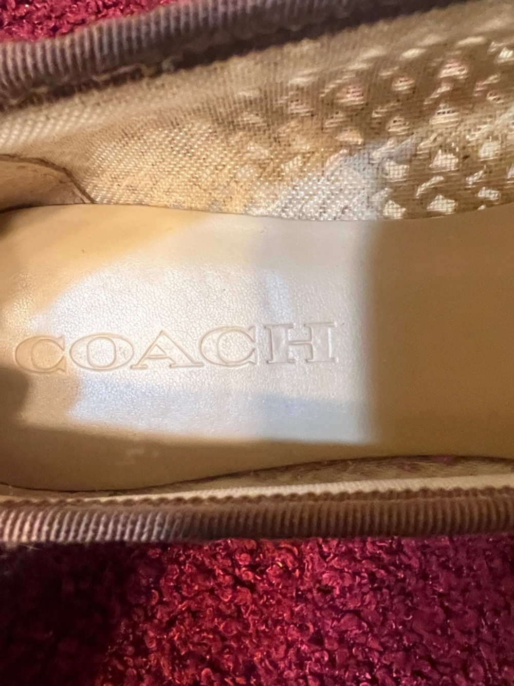 ABIGAIL FLAT Raffia Coach Ballet Flats Size 6.5 - Picture 5 of 14